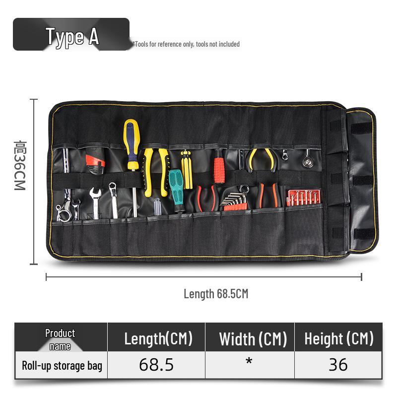 Утолщенная брезентовая сворачивающаяся сумка для инструментов для сантехников и электриков