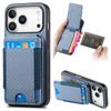 For iPhone 17 Pro Case with Card Holder Kickstand Leather Back Cover