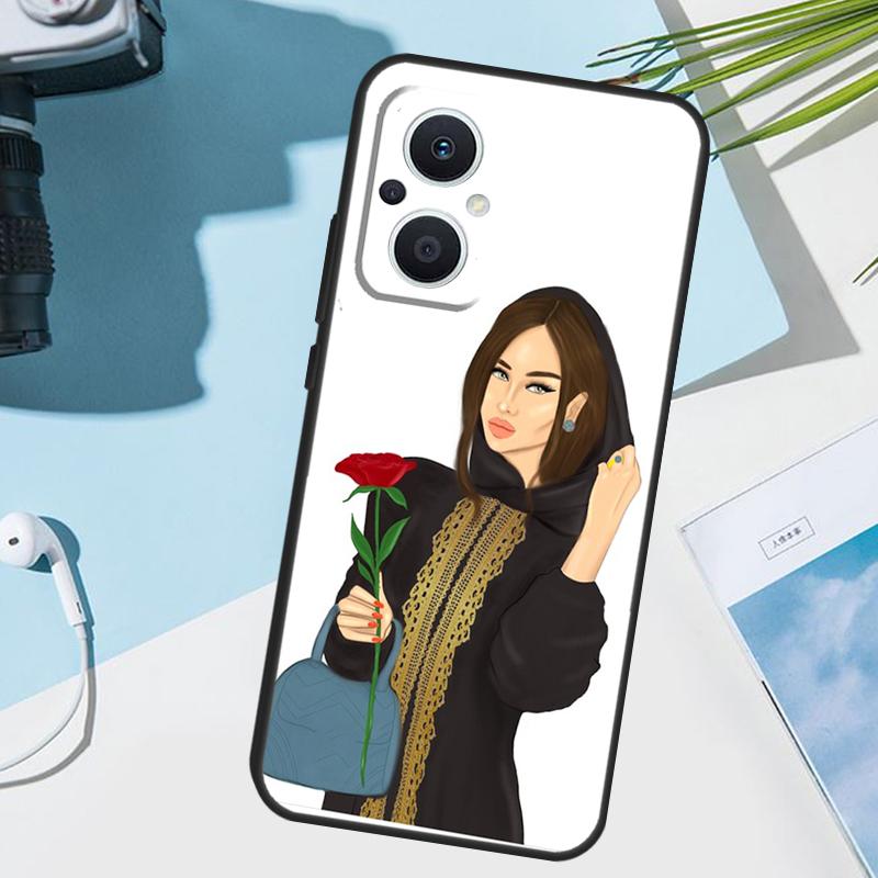 Muslim Islamic Arabic Hijab Girl Cover For OPPO Reno 14 F 13F 12F 11F 10 11 12 13 Pro 7 8 Lite OPPO Find X9 X5 X6 X8 Pro Case
