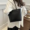 Large Capacity Handbag Korean Style Shoulder Bag PU Leather Tote Bag for Women