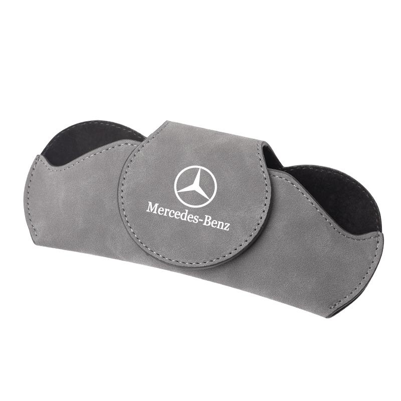 Étui à Lunettes Logo de Voiture GLC GLB Organisateur de Cartes Lunettes de Soleil pour Pare-Soleil Pour Mercedes Benz AMG W203 W206 W220 W205 W211 W212 W201