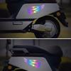 SCIONE Colorful Laser Car Stickers Cover Scratches Electric Car Stickers Body Stickers Motorcycle Tail Box Stickers Waterproof Sunscreen Stickers