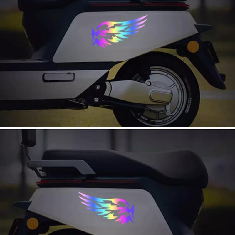 SCIONE Colorful Laser Car Stickers Cover Scratches Electric Car Stickers Body Stickers Motorcycle Tail Box Stickers Waterproof Sunscreen Stickers