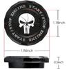 Car Push Start Button Cover - Spin Ignition Protective Metal Cover, Universal Engine Push to Start DIY Decoration (Skull Black)