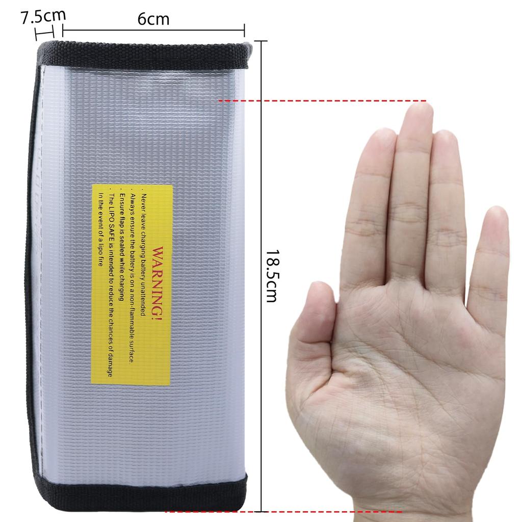 COWGOLDCHILD LiPo Battery Bag Fireproof Waterproof Explosion-Proof Heat-Resistant Mobile Battery Storage Bag