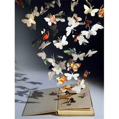 5D-Diamantgemälde zum Selbermachen, Schmetterlinge und Bücher, Kreuzstich, Diamant-Stickerei, Heimdekoration, Geschenke