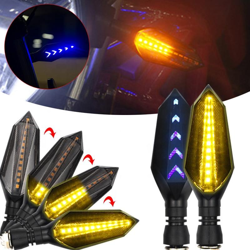 Universal Amber Blue 12V DRL Flowing Flashing Dynamic Sequential Motorcycle Led Turn Signals Light Indicator Light Motorcycle