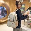 Schoolbag New Schoolbag Backpack Contrasting Color Student Schoolbag Women's Large-capacity Travel Fashionable Simple Korean Version Backpack