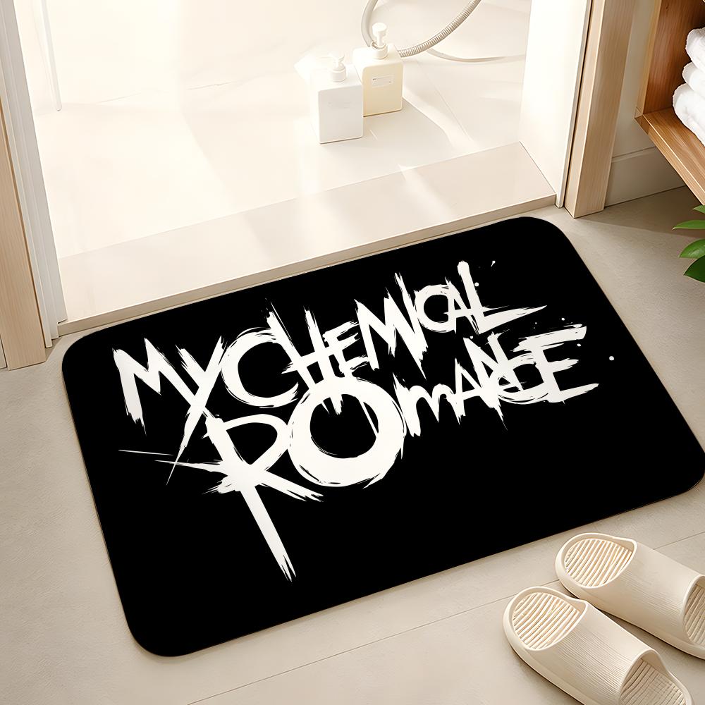Rock Band My Chemical R-Romance Floor Mat Floor Mat Soft Flannel Non-Slip Door  Rug for Living Room