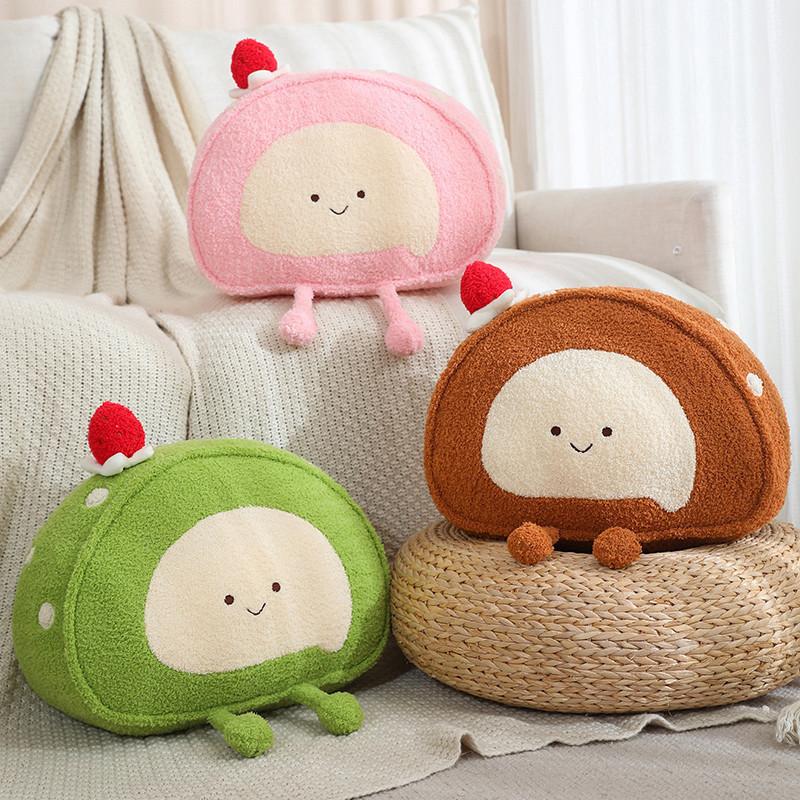 Cartoon Soft Swiss Roll Pillow Plush Toy Cake Doll Home Sofa Pillow Cushion Girl Ragdoll