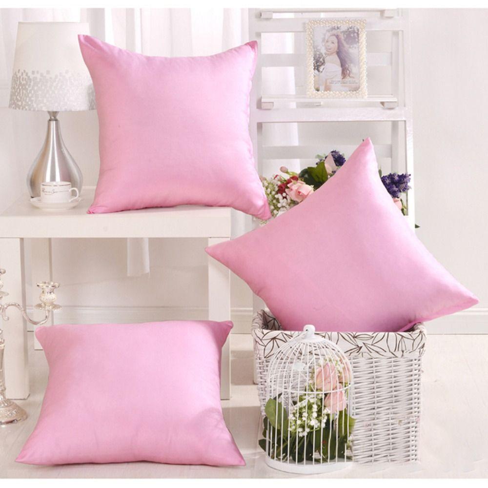 Cotton Candy Color Pillow Case Cover Colorful Cushion Cover Solid Color Pillowcases Office