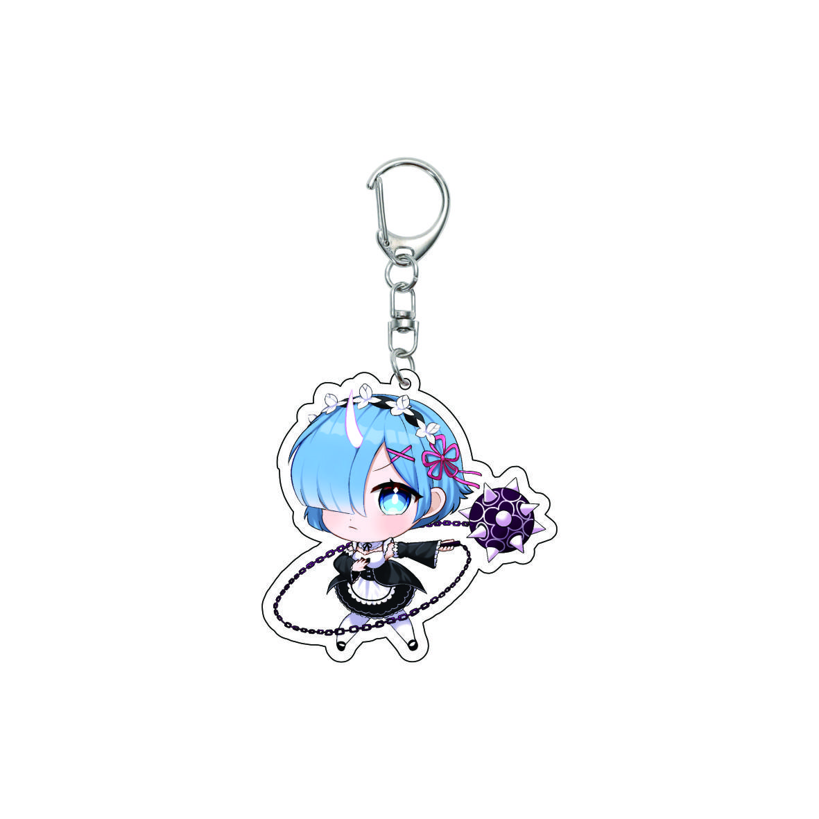 55ММ Аниме Re:ZERO - Начинаю новую жизнь в другом мире Брелок Нацуки Субару Эмилия Брелок Акриловая Модель Пластина Рождественские Подарки 55MM