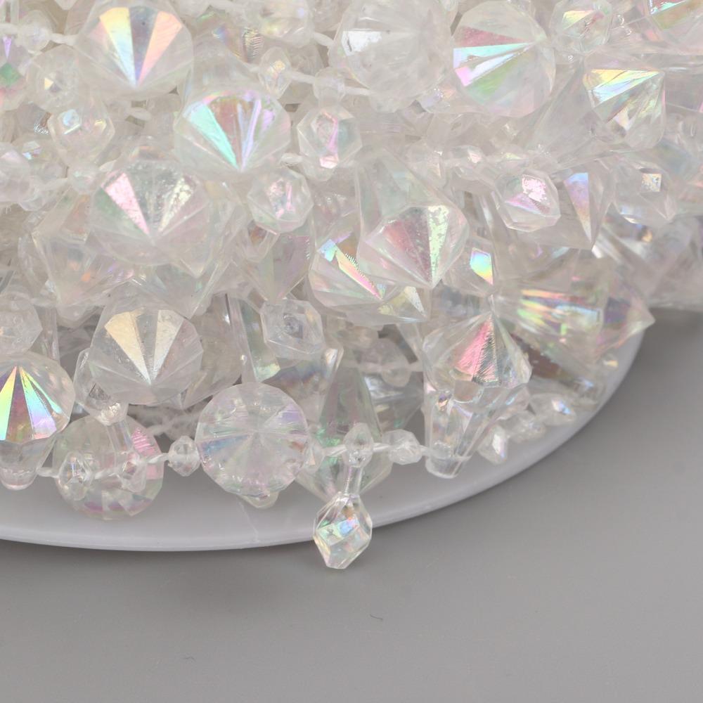 1pcs Diamond-Shaped Crystal Beads Chain Clear Crystal Acrylic Beads Chain  Sewing Craft