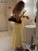 Cotton Strappy Dress Set Summer New Style Temperament Lazy Strappy + Fish Tail Dress Long Dress Set
