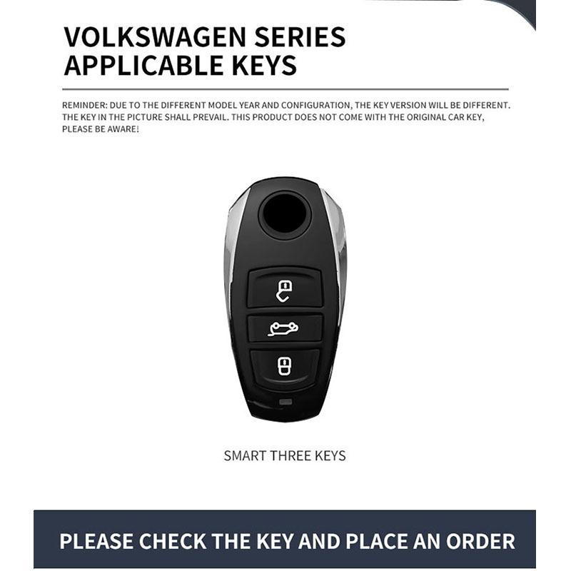 For VOLKSWAGEN Zinc Alloy Leather Car Key Case Cover Protector Shell for Volkswagen VW Golf 6 Mk6 Tiguan Polo Passat CC B6 B7 To