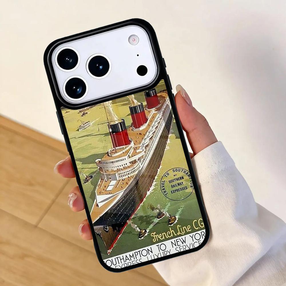 Classic Liners Ships Mobile Phone Case for IPhone 17 AIR 16pro Max 15 14 13 12 11 Bumper Cover