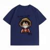 Unisexs Clothing New 100 Cotton Breathable Summer TShirt One Piece Luffy Print Casual Streetwear Unisexs TShirt