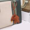 Cute Roast Duck Design Keychain For Keys Bags Car Decoration Soft PU Leather Keyring Fashionable Accessory Gift Idea