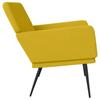 Yellow Velvet Bench 108 X 79 X 79 Cm