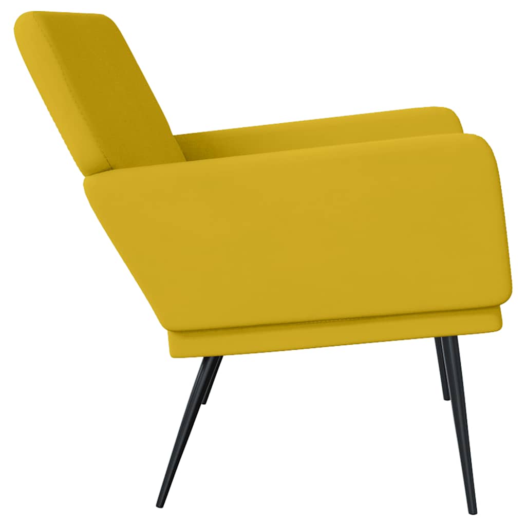 Yellow Velvet Bench 108 X 79 X 79 Cm