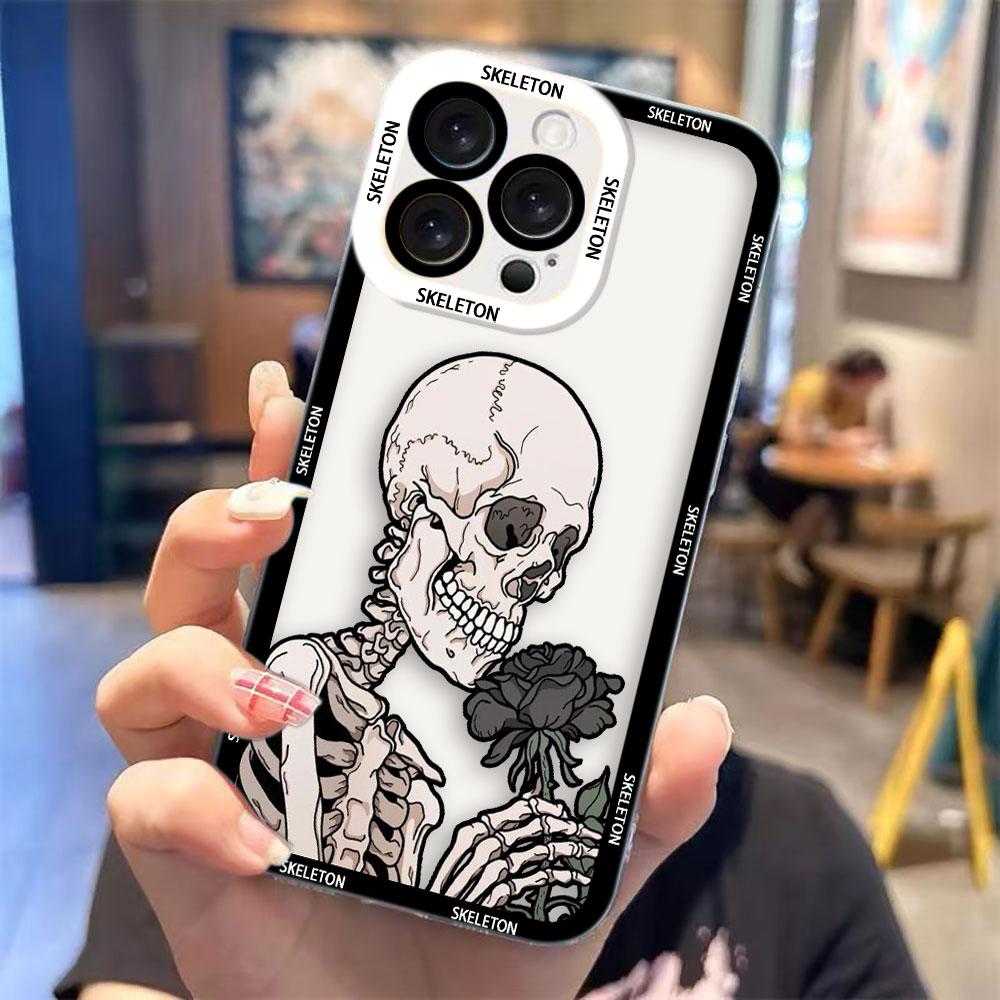 

Horrible Skull Cat Clear Phone Case For VIVO V20 V21 V21E V23 V23E V25 V27 V27E V29E V30E V30 V40 V50 V60 Y02 Y03 Cover Case VIVOV21