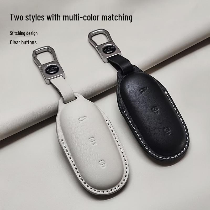 Genuine Leather Key Case for Ideal I6 L9MAX/L8/L7/L6/ONE/Mega - High-End with Buckle Shell