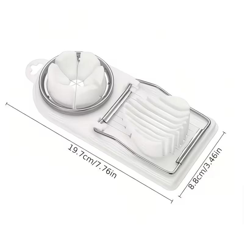 Cortador y Rebanador de Huevos 2 en 1 Divisor Multifuncional de Huevos Cortador de Huevos con Alambre de Acero Inoxidable para Huevos Cocidos Gadget de Cocina
