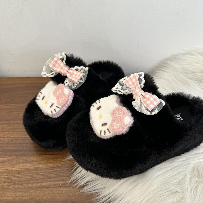 

Fashion explosion Mao Mao slippers women wear fairy style thick bottom in autumn and winter 2025 new Internet celebrity super fire slippers 35