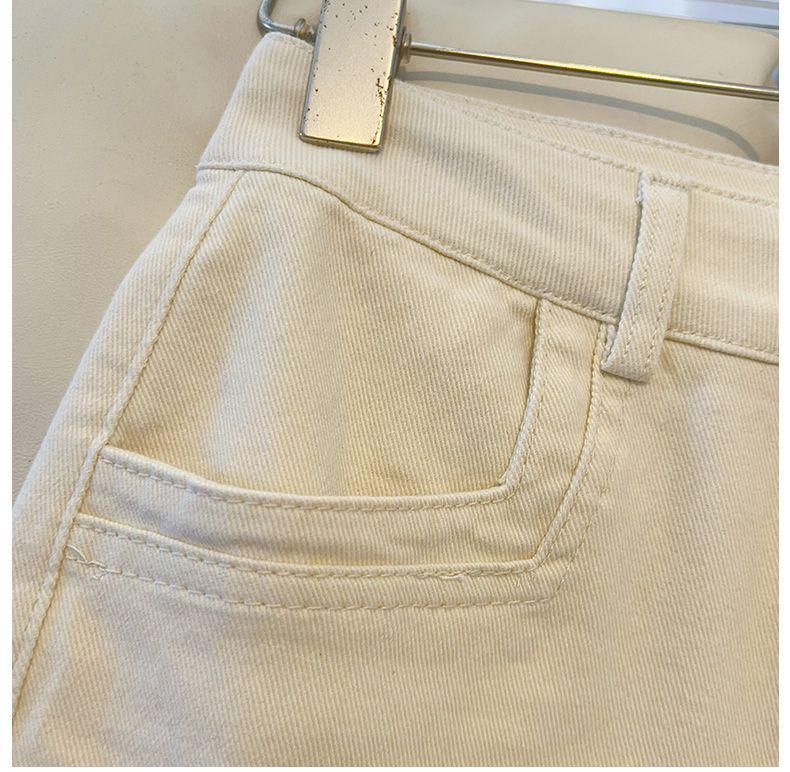 Women's Fleece-Lined Wide-Leg Pants: Solid Color, New Autumn/Winter Straight-Leg Petite Jeans.