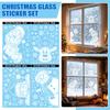 Christmas Glass Window Clings Set Festive Holiday Stickers for Home Decor