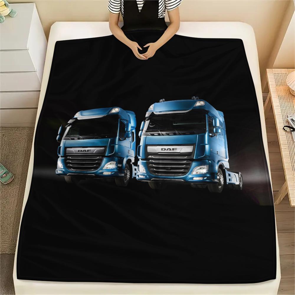 1Pc Truck Print Flannel Blanket, High quality Comfortable for All Seasons, Home Decor, Warmth and Comfort, Perfect for Christmas Gifts