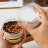 50Pcs 150/250ml Disposable Salad Cups Clear Plastic Round Shape Dessert Cups with Lid Leak-Proof with Lid