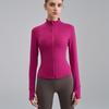 Nude Feel Women's Slim Fit Long Sleeve Yoga Jacket: Stand Collar, High-End Autumn/Winter Fitness Apparel