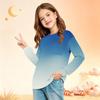 Kids Fashion Crewneck Long Sleeve Top with Print and Pocket