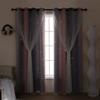 Gradient Double-Layer Perforated Curtains, Hollowed Out Stars, Children'S Room Shading Decoration, One Piece Set