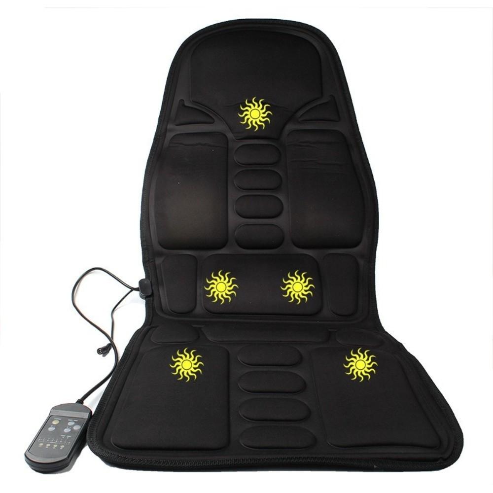 Vibrating Massage Cushion Electric Heating Back Massager Cervical Support Massage Mattress Car
