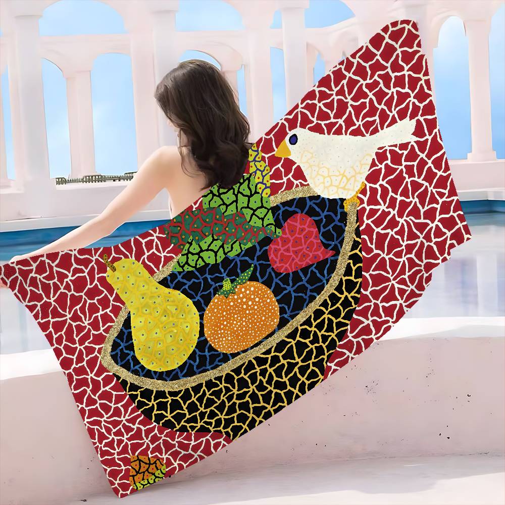 

Y-YayoiS K-KusamaS Anime Beach Swimming Towel Soft Absorbent Washcloth Children s Gifts for Kids Travel Camping Gym W40*H60(CM)