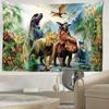 Uralter Wald Dinosaurier Wandteppich Wandbehang Abstrakte mysteriöse Kunst Hexerei Hippie Tapitz Wohnzimmer Schlafzimmer Wohnkultur