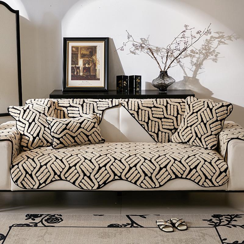 Spezialgeformtes Sofakissen Universell für alle Jahreszeiten Neu Rutschfestes Sitzkissen Einteiliger Lederbezug für Sofareihe Bezugsstoff