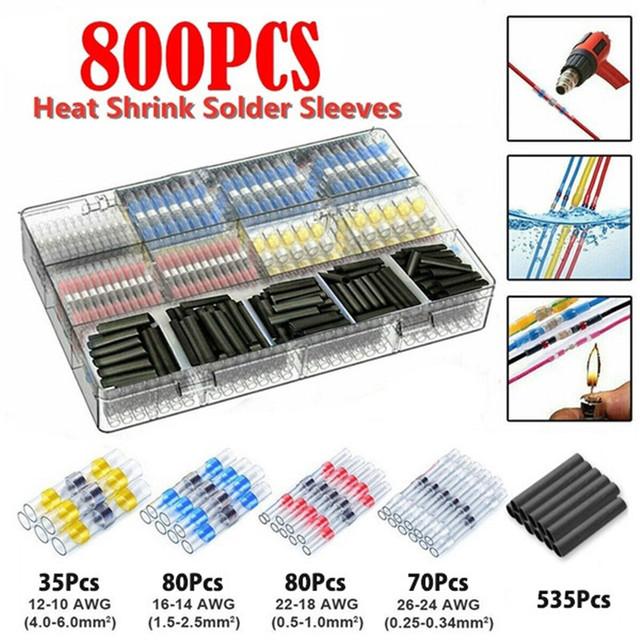 Electrical Terminal Block Wire Cable Connectors Electrical Heat Shrink Kit Waterproof Solder Ring Accessories