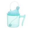 Liquid Feeding Cup for Elderly Disabled Adults with Soft Straw Spill Proof Design Measuring Scale Ergonomic Handle Bedridden