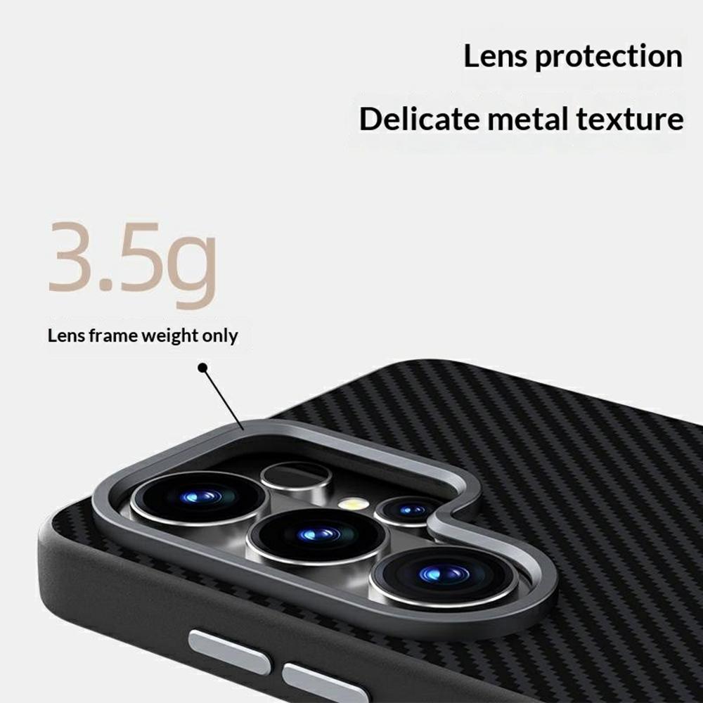 ABEEL For Samsung Galaxy S26 Ultra Magnetic Case Carbon Fiber Texture TPU PC PU Phone Back Cover