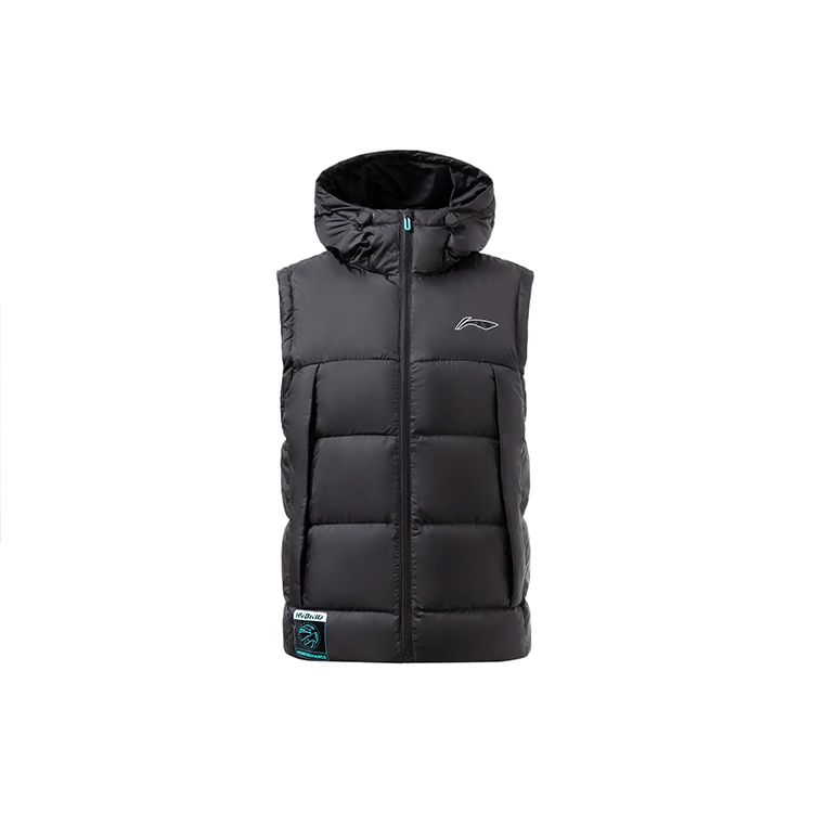 Мужской теплый пуховый жилет с капюшоном, серия Li Ning Basketball, логотип, жилет AMRR005-2 L
