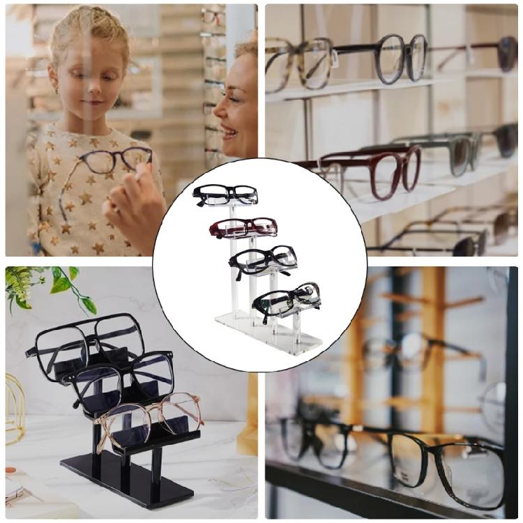 3/4/6 Pair Sunglasses Holder Clear Acrylic, for Display in Various Boutique Setting Shop Eyewear Storage