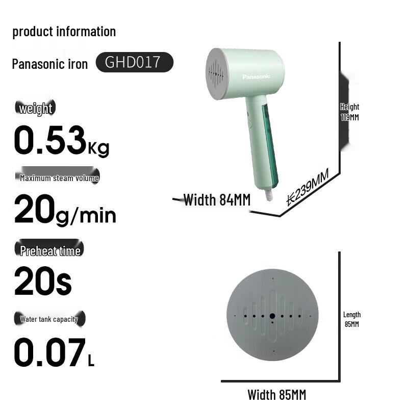 Panasonic Tragbarer Hand-Dampfbügler NI-GHD017