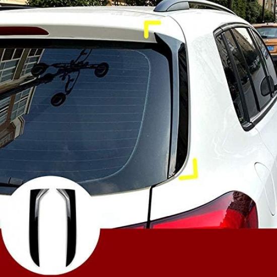Black Rear Window Spoiler Side Wing Cover Trim 2pcs for Volkswagen VW Tiguan MK2 2017-2020