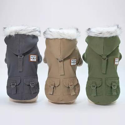 Winter Small Pet Dog Hoodie Down Jacket Puppy Warm Coat French Bulldog Clothes