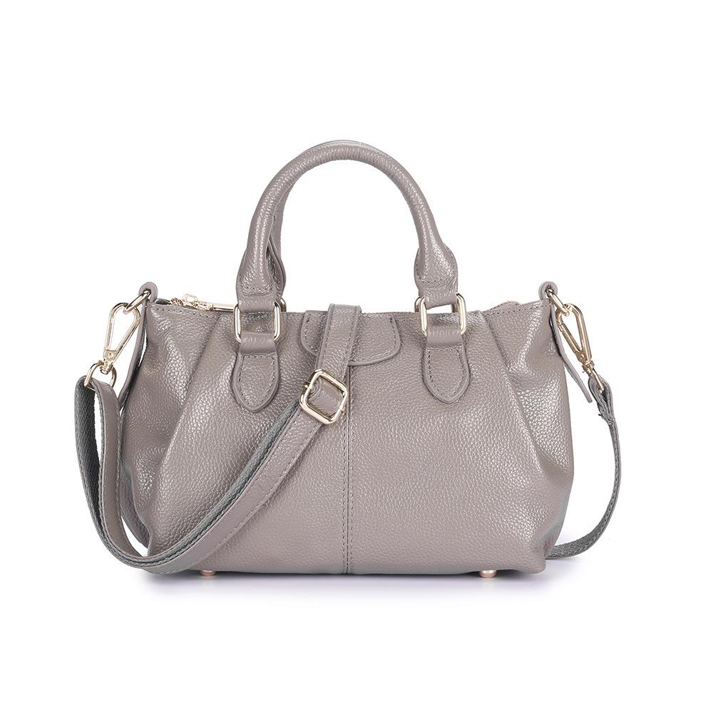 

Сумка женская модная, простая, из мягкой кожи, маленькая сумка-мессенджер для мамы, для женщин среднего возраста светло-серый