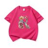 Kids Cotton T Shirt Floral Letter R Print Crew Neck Short Sleeve Tee Casual Boys Girls Summer Tops