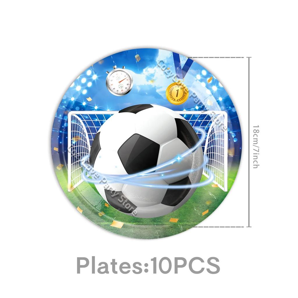 Football Birthday Decorations Soccer Theme Party Supplies Cup Plate Banner Balloons For Kids Boys Party Favor Gifts Photo Props